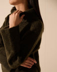 Oscar the collection - Vajo Pullover - Lockerer Rollkragenpullover - Khaki