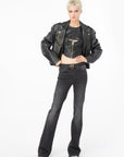 Pinko - Flora - Jeans verwaschen schwarz ausgestellt - schwarz