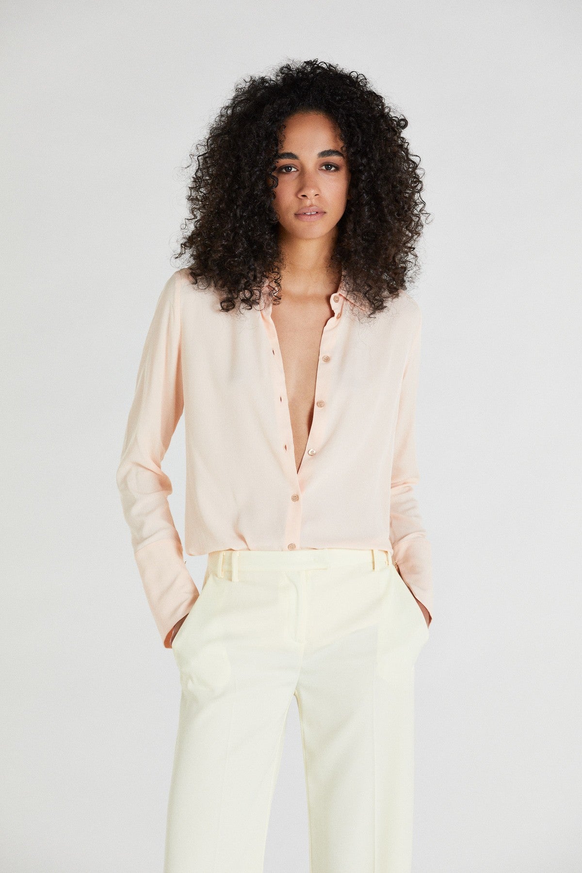 Patrizia Pepe - 8C0326 A8I1 R711 - Bloes viscose - poederroze