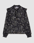 Patrizia Pepe - 8C0433 A8P7 F562 - Bluse mit gerüschten Schultern - Schwarz
