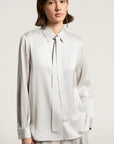 Peserico satijnen blouse van viscose met Punto Luce