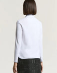 Peserico - A06699J0 | A00 - Bloes popeline detail kraag - FLASH WHITE
