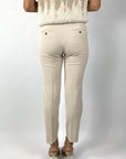 Peserico - P04718 | 045 - Zigarettenhose Viskose Stretch - Bernsteinbeige