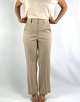 Peserico - P04783 | 945 - Gerade geschnittene Hose aus Leinenmischung - Sand