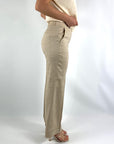 Peserico - P04783 | 945 - Gerade geschnittene Hose aus Leinenmischung - Sand