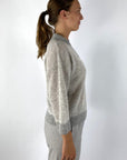 Peserico - A99361F12K - Pull polokraag bicolor - silver salt