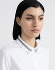 Peserico - S06728J0 | A00 - Bluse aus Stretch-Popeline