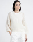 Peserico - A99562F05 | C42 - Pullover mit V-Ausschnitt und Pailletten