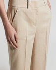 Peserico - P04783 | 945 - Gerade geschnittene Hose aus Leinenmischung - Sand