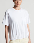 Peserico - S06785J0 | 001 - T-Shirt-Krawatte darunter - weiß