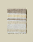 Peserico - S31504CO | 915 - Zweifarbig gestreifter Schal - ecru gelb