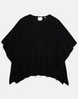 Vince - CAK10794VNC - Poncho Kaschmir Rückseite - Schwarz