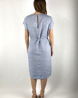 Peserico - Robe droite lin avec Punto Luce - Bleu clair - S02413A