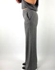 Seductive Naley 095344/6962 wide-leg flanel broek – Silver