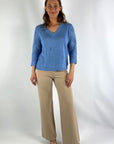 Verführerisch - Kimberly 8876 | 374 - Hose mit weitem Gummibund - Cashew