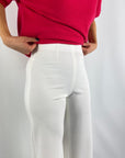 Seductive - Kimberly 8876 | 110 - Weite Hose mit elastischem Bund - weiß