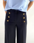 Verführerisch - Bridget 9528 | 890 - Hose mit Goldknöpfen - Marine
