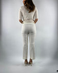 Seductive - Gioia 9545 | 120 - Gerade Hose mit Knöpfen - Off-White