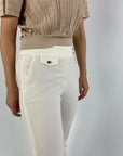 Verführerisch - Inez 6352 | 120 - Gerade Hose mit Münztasche - Off-White