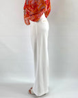 Seductive - Kimberly 8822 | 110 - Weite Hose aus leichtem Jersey - weiß