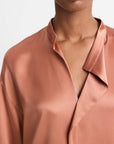 Vince - V055413009 - Bluse mit Stehkragen - Bernstein