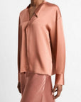 Vince - V055413009 - Bluse mit Stehkragen - Bernstein