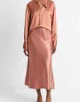 Vince - V055413009 - Bluse mit Stehkragen - Bernstein