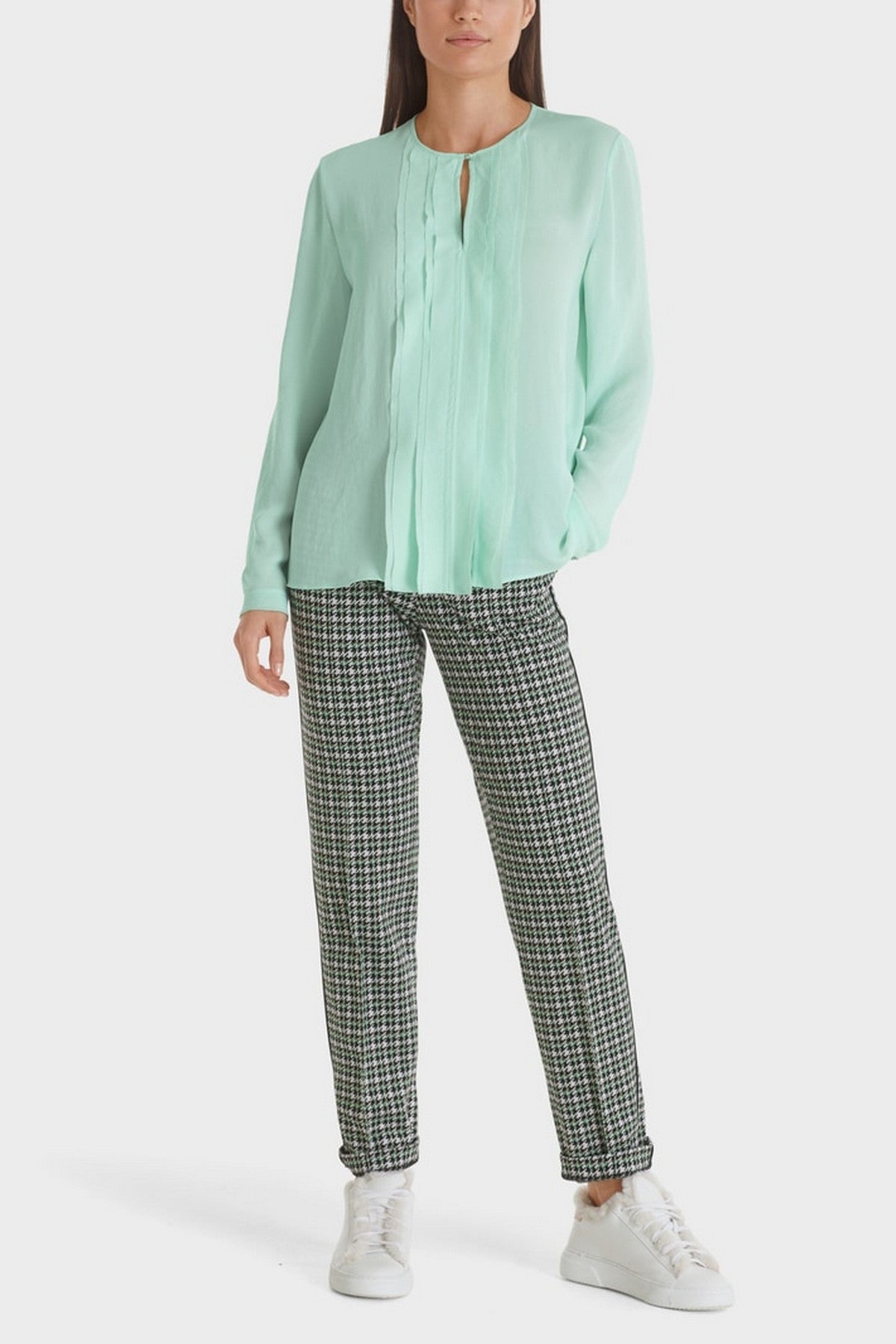 Marc Cain - TC 51.13 W39 | 505 - Bloes V plooibandjes voor - mint