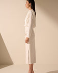 Oscar the collection - Tullah top - Locker drapierte Bluse ecru