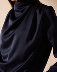 Oscar the collection - Tullah top - Bluse locker fallend - marine