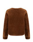 Urbancode - BJ20010 - Mantel kort zonder kraag - toffee