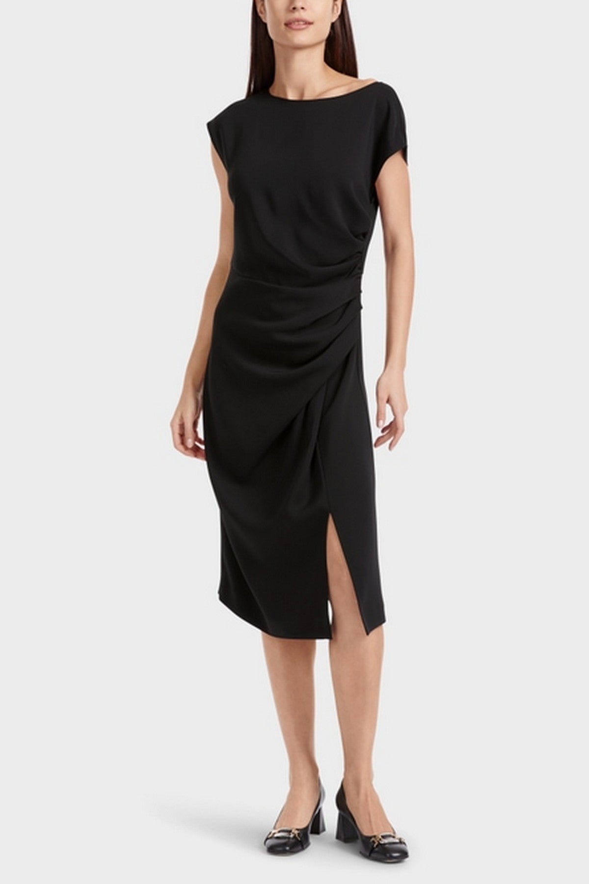 Marc Cain - VC 21.25 W56 | 900 - Jurk drapage taille - zwart