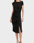 Marc Cain - VC 21.25 W56 | 900 - Kleid mit drapierter Taille - Schwarz