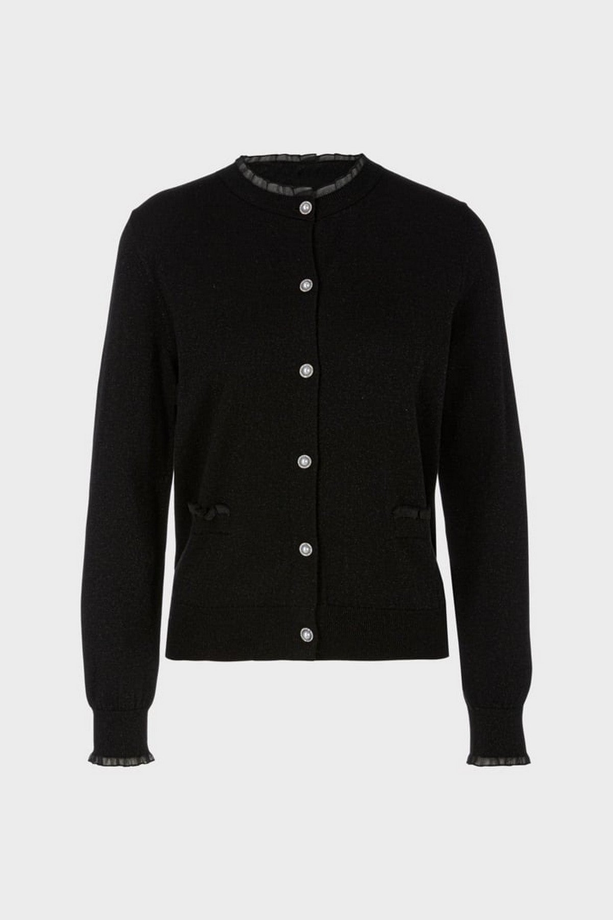 Marc Cain - VC 39.33 M65 | 900 - Gillet kort knoopjes - zwart