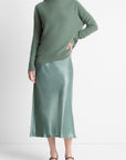 Vince - VS87978597|376 - Pull opstaande kraag cashmere - lindegroen