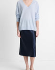 Vince - V108379702 - Pullover V Kaschmir Seide - Himmelsnebel