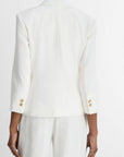 Vince - V099891559 - Blazer Leinenmix 1 Knopf - Off White