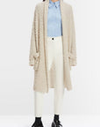 Marc Cain - XC 39.19 M05 | 182 – Cardigan aus langem Bouclé – Rauch