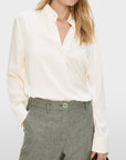 Marc Cain - XC 51.22 W08 | 112 - Bluse mit Stehkragen - helles Ecru