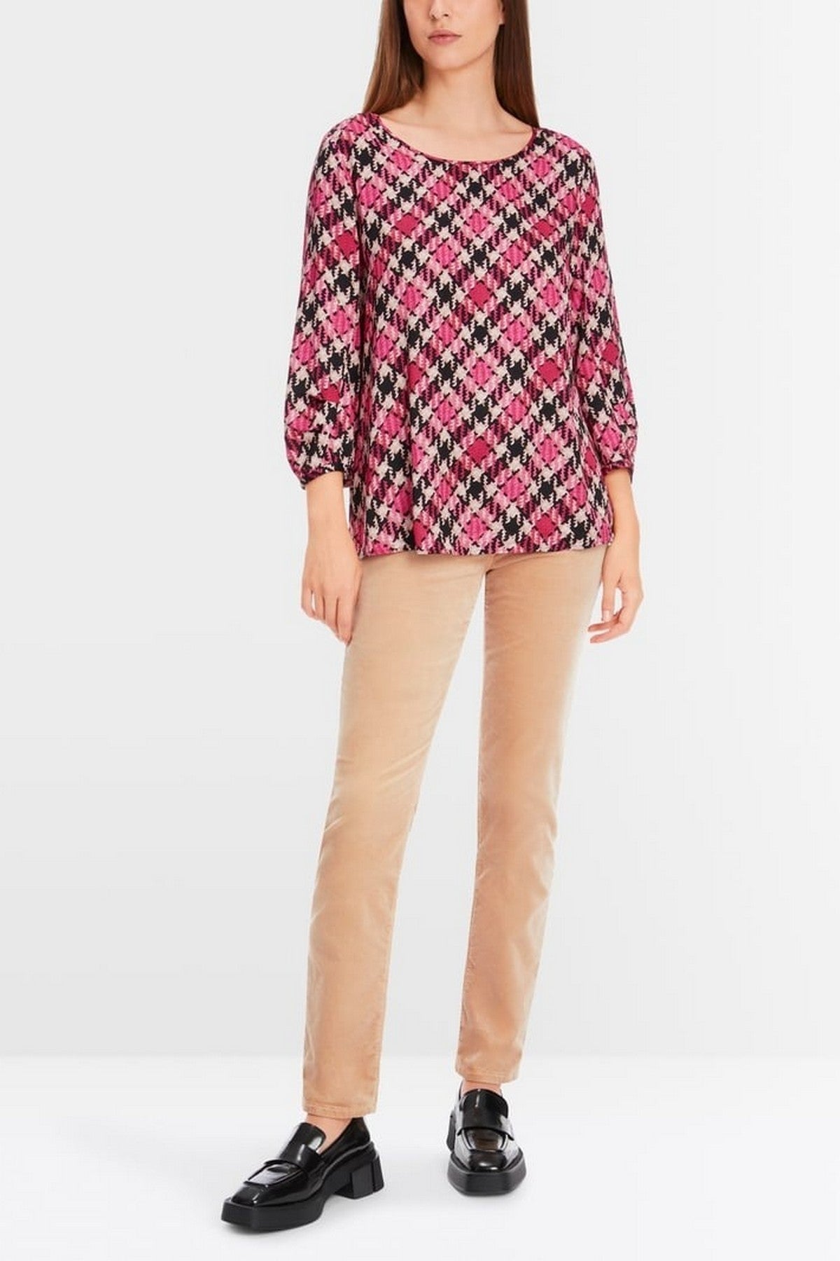 Marc Cain - XC 51.43 W79 | 244 - Shirtbloes ruitmotief - fuchsia