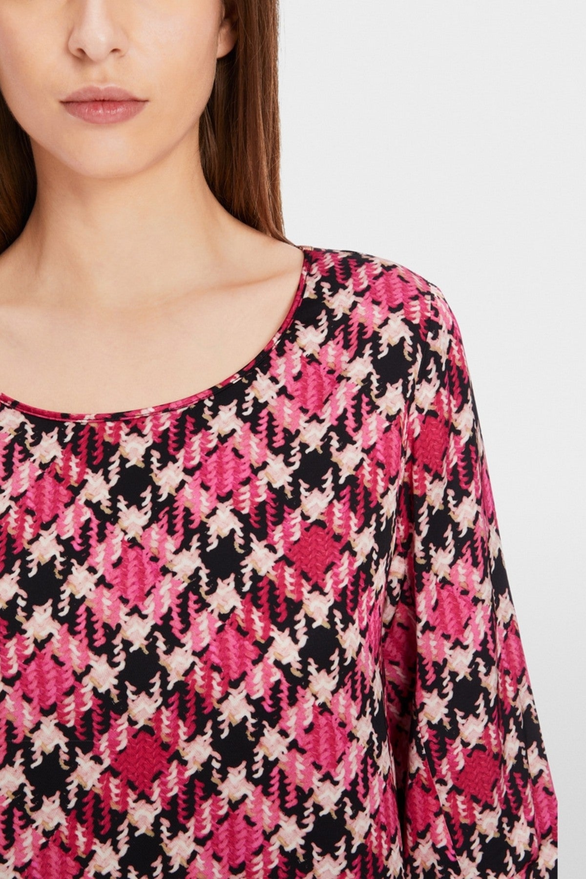 Marc Cain - XC 51.43 W79 | 244 - Shirtbloes ruitmotief - fuchsia