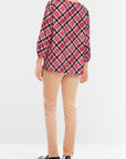 Marc Cain - XC 51.43 W79 | 244 - Hemdbluse Karomuster - Fuchsia