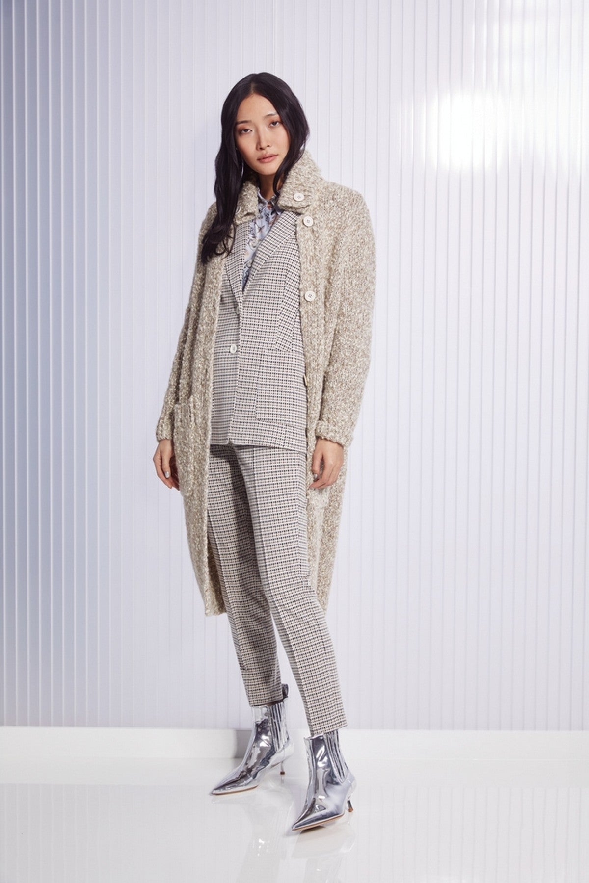 Marc Cain - XC 81.11 J47 | 182 - Broek sydney ruit - smoke