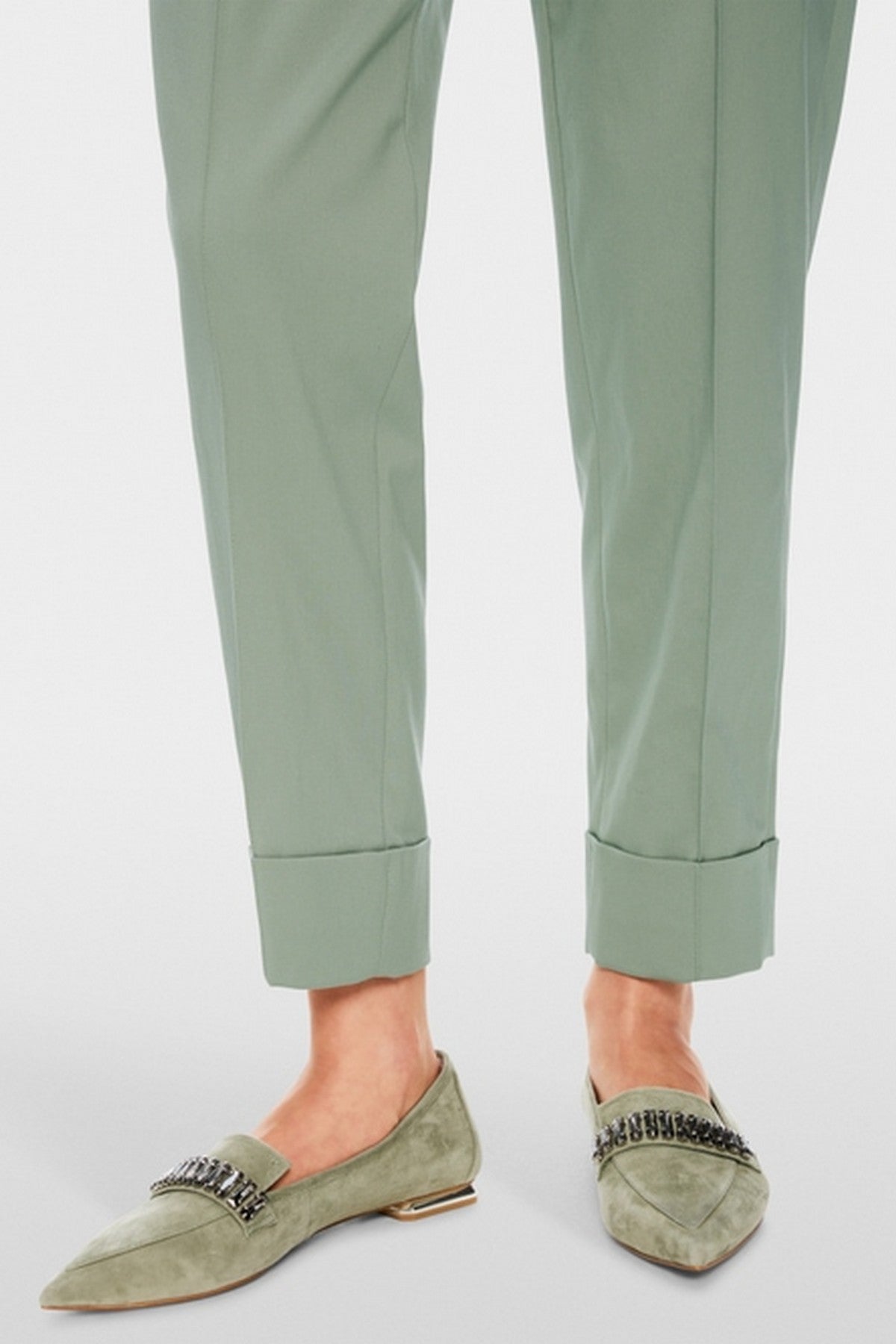 Marc Cain - XC 81.17 W06 | 503 - Broek omslag naad frozen sage