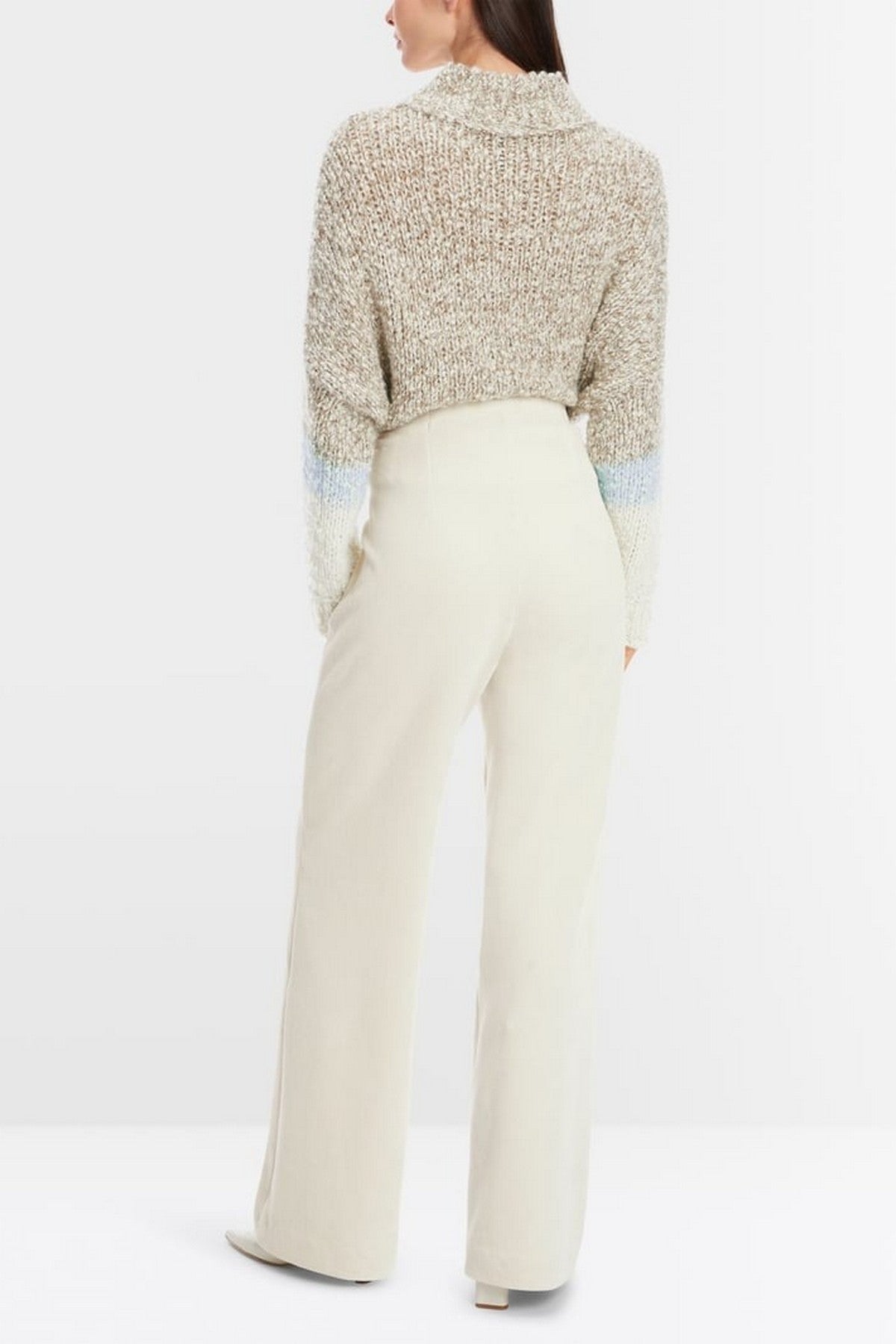 Marc Cain - XC 81.49 J31 | 182 - Broek wijd fijne rib - smoke
