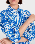 Marc Cain - YC 21.37 W68 | 366 - Hemdblusenkleid Print - Enzianblau