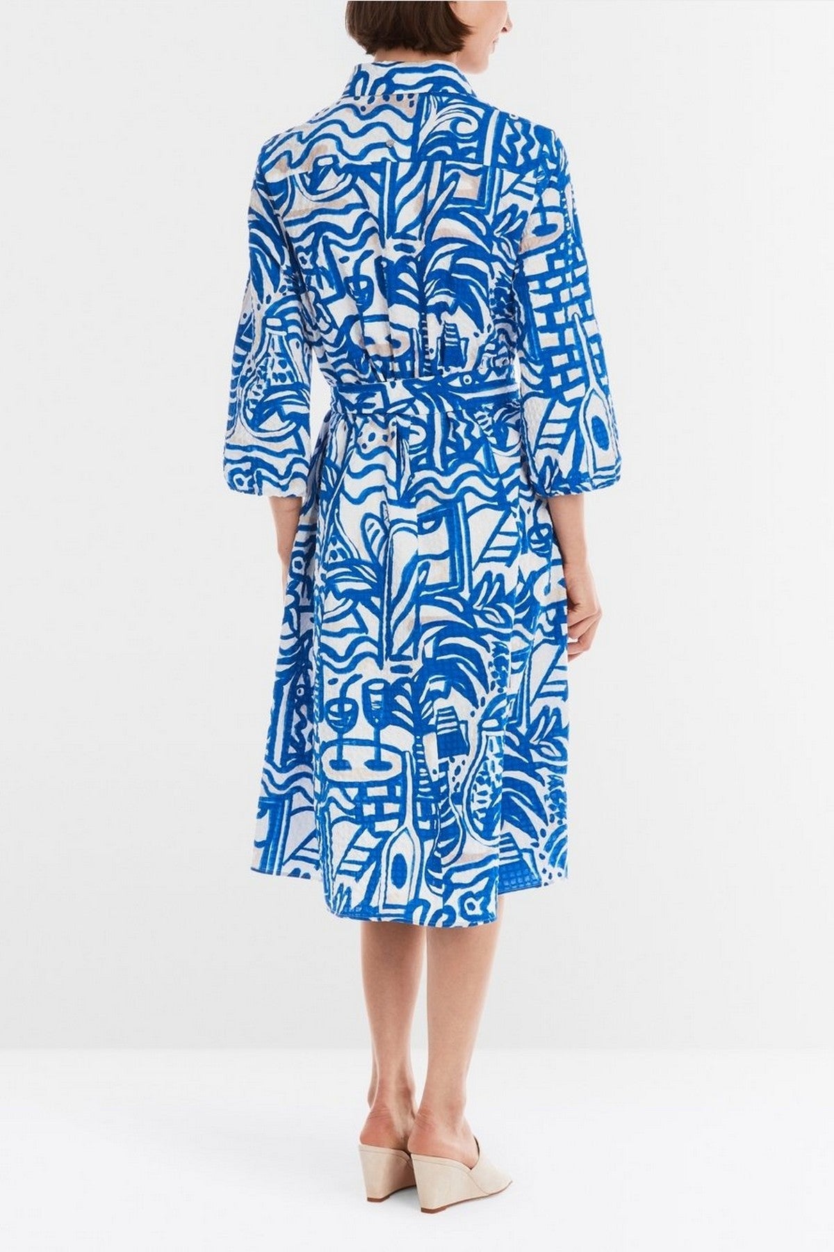 Marc Cain - YC 21.37 W68 | 366 - Overhemdjurk print - gentian blue