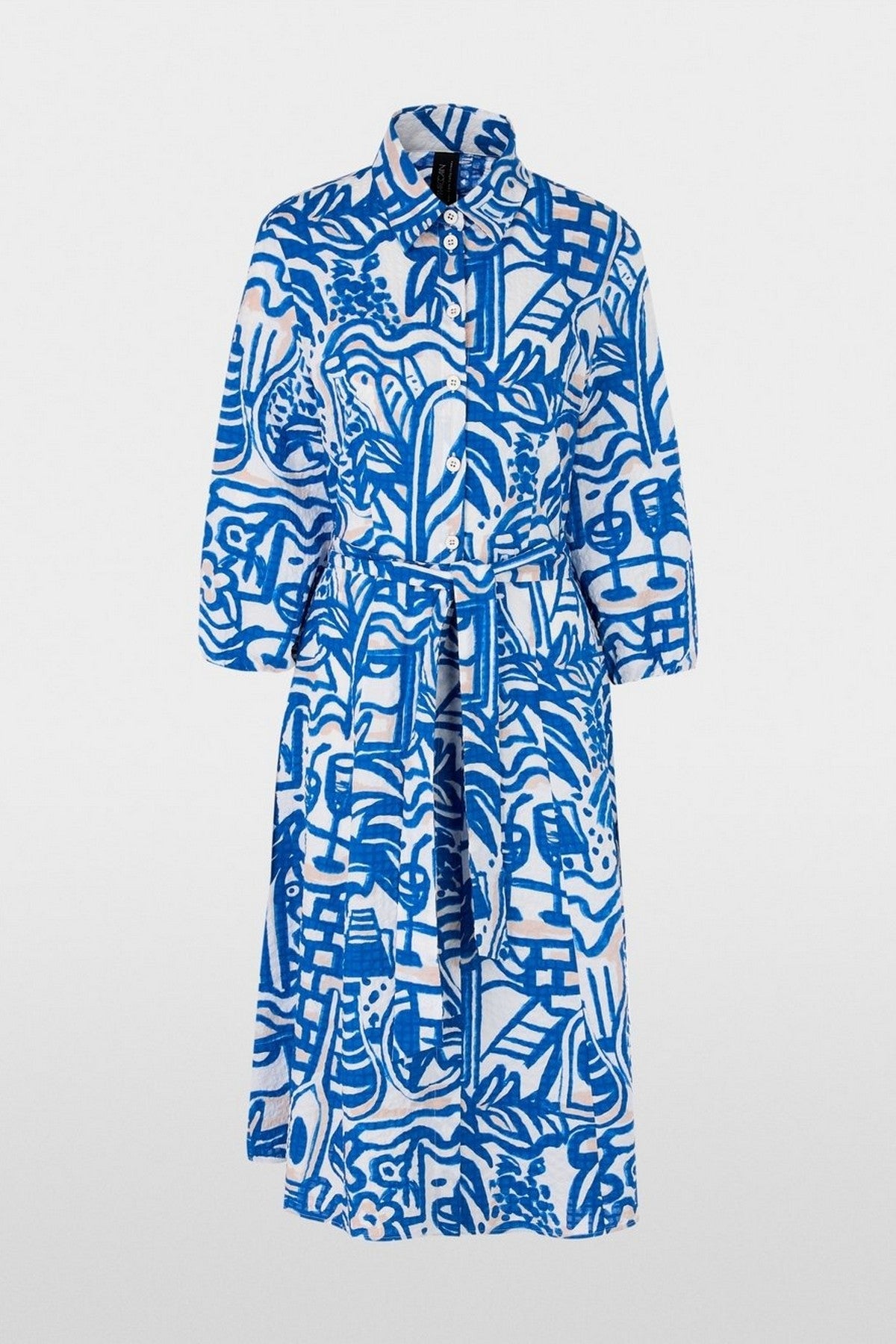 Marc Cain - YC 21.37 W68 | 366 - Overhemdjurk print - gentian blue