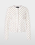 Marc Cain - YC 39.07 M24 | 110 - Gillet gepunktet - off white