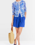 Marc Cain - YC 39.07 M58 | 366 - Strick-Print-Weste - Enzianblau